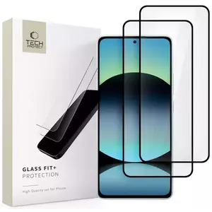 TEMPERED KIJELZŐVÉDŐ FÓLIA TECH-PROTECT GLASS FIT+ 2-PACK XIAOMI REDMI NOTE 14 4G / 5G BLACK (5906302361281) kép