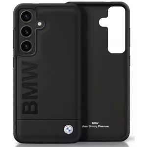 Tok BMW Leather Big Wordmark Case for Samsung Galaxy S25 Black (BMHCS25SSLLBK) kép