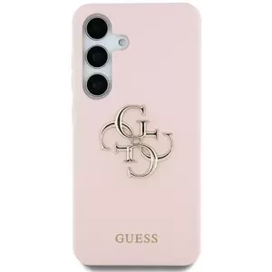 Tok Guess Silicone Big 4G Logo Bottom Script Case Samsung Galaxy S25 Ultra pink (GUHCS25LS4SMDP) kép