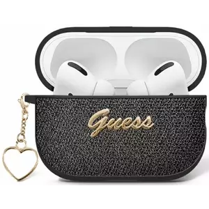 Tok Guess Metallic Script Charm Case for AirPods 4 Black (GUA4PGMCSK) kép