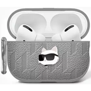 Tok Karl Lagerfeld Monogram Choupette Head Case for AirPods 4 Silver (KLA4PGCHPS) kép