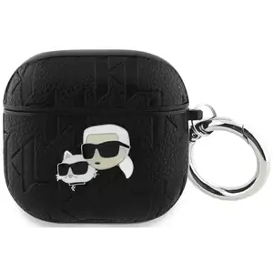 Tok Karl Lagerfeld Monogram Karl & Choupette Head Case for AirPods 4 Black (KLA4PGKCPK) kép