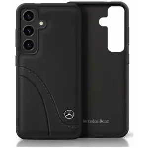 Tok Mercedes Leather Curved Stitches case for Samsung Galaxy S25 black (MEHCS25S23RBCSK) kép