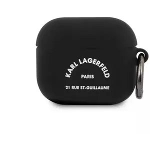 Tok Karl Lagerfeld Rue St Guillaume Silicone Case for AirPods 3 Black (KLACA3SILRSGBK) kép