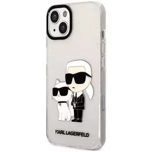 Tok Karl Lagerfeld IML Glitter Karl and Choupette NFT Case for iPhone 13 Transparent (KLHCP13MHNKCTGT) kép