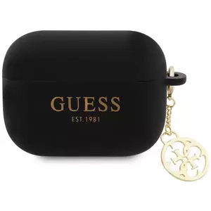 Tok Guess 4G Charm Silicone Case for AirPods Pro 2 Black (GUAP2LSC4EK) kép