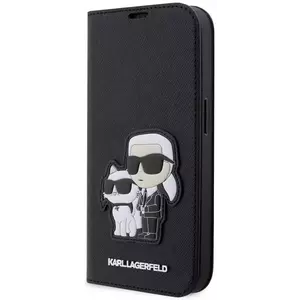 Tok Karl Lagerfeld PU Saffiano Karl and Choupette NFT Book Case for iPhone 13 Pro Max Black (KLBKP13XSANKCPK) kép