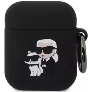 Tok Karl Lagerfeld 3D Logo NFT Karl and Choupette Silicone Case for AirPods 1/2 Black (KLA2RUNKC) kép