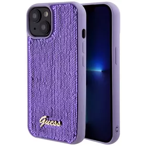 Tok Guess Sequin Script Logo Case for iPhone 15 Plus Purple (GUHCP15MPSFDGSU) kép