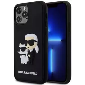 Tok Karl Lagerfeld 3D Rubber Karl and Choupette Case for iPhone 12 Black (KLHCP12M3DRKCNK) kép