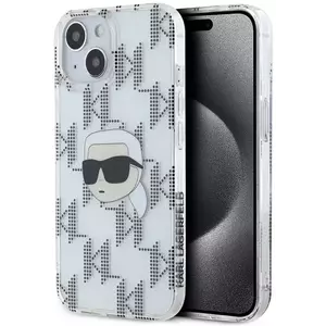 Tok Karl Lagerfeld IML Electroplated Karl Head Case for iPhone 15 Transparent (KLHCP15SHKLPKHT) kép