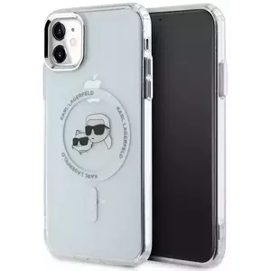 Tok Karl Lagerfeld IML K&CH Heads Metal Frame MagSafe Case for iPhone 11 Transparent (KLHMN61HLSKCH) kép