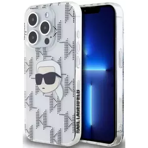 Tok Karl Lagerfeld IML Electroplated Karl Head Case for iPhone 15 Pro Transparent (KLHCP15LHKLPKHT) kép