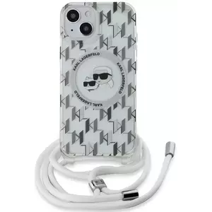 Tok Karl Lagerfeld IML Monogram Crossbody K&CH Heads MagSafe Case for iPhone 14 Transparent (KLHMP14SHCKCKLCT) kép