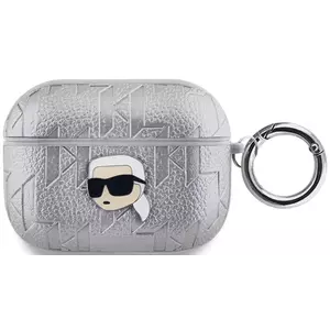 Tok Karl Lagerfeld PU Embossed Karl Head Case for AirPods Pro Silver (KLAPPGKIPS) kép