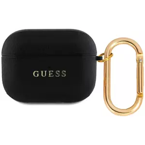 Tok Guess PU Grained Classic Logo Case for AirPods 3 Black (GUA3PGUGMK) kép