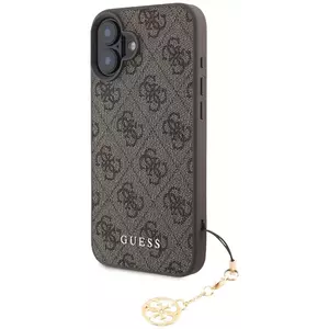 Tok Guess 4G Charm Case for iPhone 16 Tone on Tone Brown (GUHCP16SGF4GCW) kép