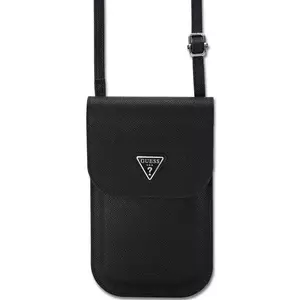 Guess PU Grained Triangle Logo Phone Bag Black (GUCWBPGTSPSK) kép