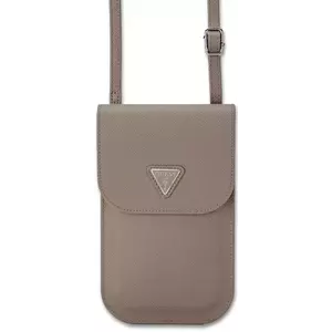 Guess PU Grained Triangle Logo Phone Bag Brown (GUCWBPGTSPSW) kép