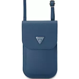 Guess PU Grained Triangle Logo Phone Bag Blue (GUCWBPGTSPSB) kép