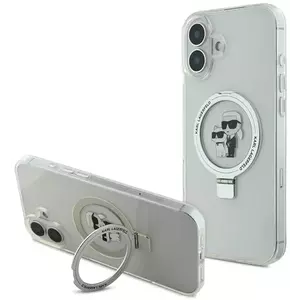 Tok Karl Lagerfeld Ringstand Karl and Choupette MagSafe Case for iPhone 16 White (KLHMP16SHMRSKCH) kép