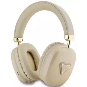 Fejhallgató Guess Saffiano PU Leather Triangle Logo Wireless Headphone Gold (GUBHK1SATSD) kép