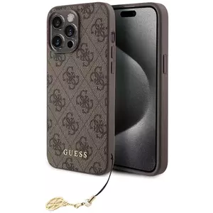 Tok Guess 4G Charm Case for iPhone 15 Pro Max Tone on Tone Brown (GUHCP15XGF4GCW) kép