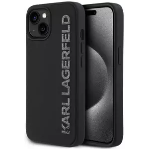 Tok Karl Lagerfeld 3D Rubber Glitter Logo Case for iPhone 13 Black (KLHCP13MRBKGVCK) kép