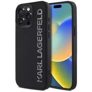 Tok Karl Lagerfeld 3D Rubber Glitter Logo Case for iPhone 15 Pro Max Black (KLHCP15XRBKGVCK) kép