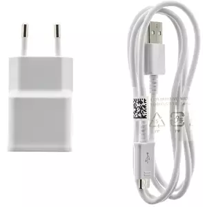 Töltő Samsung EP-TA50EWE + ECB-DU4AWE 8W Travel Charger + microUSB Data Cable White (OOB Bulk) (2435279) kép