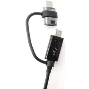 Kábel Samsung EP-DG950DBE Combo microUSB Data Cable with USB-C Reduction 1.4m Black (Bulk) (2439768) kép