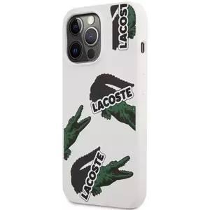 Tok Lacoste Liquid Silicone Allover Pattern Case for iPhone 13 Pro White (LCHC13LSOW) kép