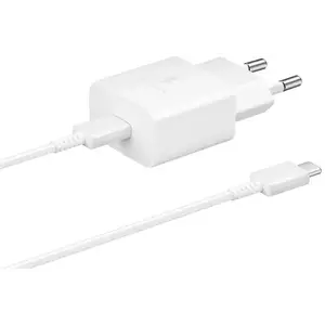 Töltő Samsung EP-T1510EWE + EP-DA705BWE 15W Travel Charger + USB-C/USB-C Data Cable White (OOB Bulk) (57983112611) kép