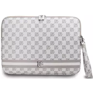 Tok DKNY PU Leather Checkered Pattern and Stripe Laptop Sleeve 13/14" Beige (DKCS14PVSHLE) kép