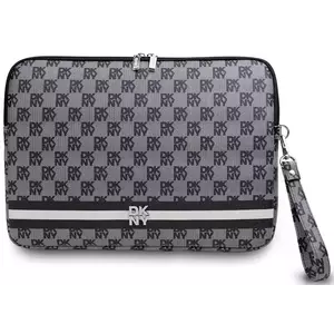 Tok DKNY PU Leather Checkered Pattern and Stripe Laptop Sleeve 13/14" Black (DKCS14PVSHLK) kép