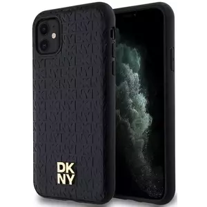 Tok DKNY PU Leather Repeat Pattern Stack Logo MagSafe Case for iPhone 11 Black (DKHMN61PSHRPSK) kép