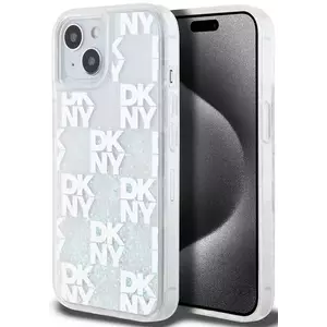 Tok DKNY Liquid Glitter Checkered Pattern Case for iPhone 15 Transparent (DKHCP15SLCPEPT) kép