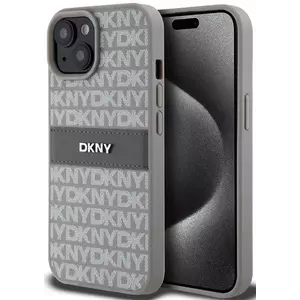 Tok DKNY PU Leather Repeat Pattern Tonal Stripe Case for iPhone 15 Beige (DKHCP15SPRTHSLE) kép