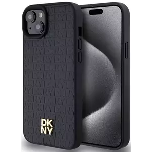 Tok DKNY PU Leather Repeat Pattern Stack Logo MagSafe Case for iPhone 13 Black (DKHMP13MPSHRPSK) kép