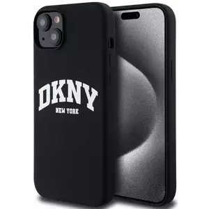 Tok DKNY Liquid Silicone Arch Logo MagSafe Case for iPhone 15 Plus Black (DKHMP15MSNYACH) kép