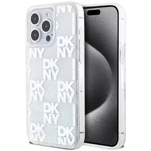 Tok DKNY Liquid Glitter Checkered Pattern Case for iPhone 15 Pro Max Transparent (DKHCP15XLCPEPT) kép