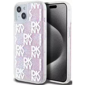 Tok DKNY Liquid Glitter Checkered Pattern Case for iPhone 15 Pink (DKHCP15SLCPEPP) kép