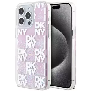 Tok DKNY Liquid Glitter Checkered Pattern Case for iPhone 15 Pro Max Pink (DKHCP15XLCPEPP) kép