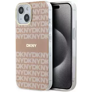 Tok DKNY PC/TPU Repeat Pattern Tonal Stripe Magsafe Case for iPhone 14 Pink (DKHMP14SHRHSEP) kép