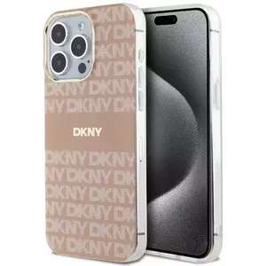 Tok DKNY PC/TPU Repeat Pattern Tonal Stripe Magsafe Case for iPhone 15 Pro Max Pink (DKHMP15XHRHSEP) kép