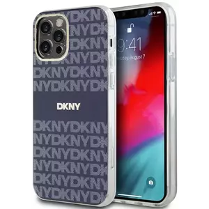 Tok DKNY PC/TPU Repeat Pattern Tonal Stripe Magsafe Case for iPhone 12 Blue (DKHMP12MHRHSEB) kép