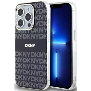 Tok DKNY PC/TPU Repeat Pattern Tonal Stripe Magsafe Case for iPhone 13 Pro Black (DKHMP13LHRHSEK) kép