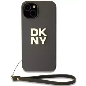 Tok DKNY PU Leather Stack Logo Wrist Strap Case for iPhone 13 Brown (DKHCP13MPBSWSA) kép