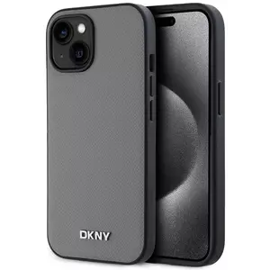 Tok DKNY PU Leather Silver Metal Logo Magsafe Case for iPhone 13 Grey (DKHMP13MPGHLMS) kép