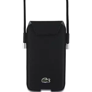 Lacoste PVC Iconic Petit Pique Phone Pouch XL Black (LCPSP15XPVCK) kép